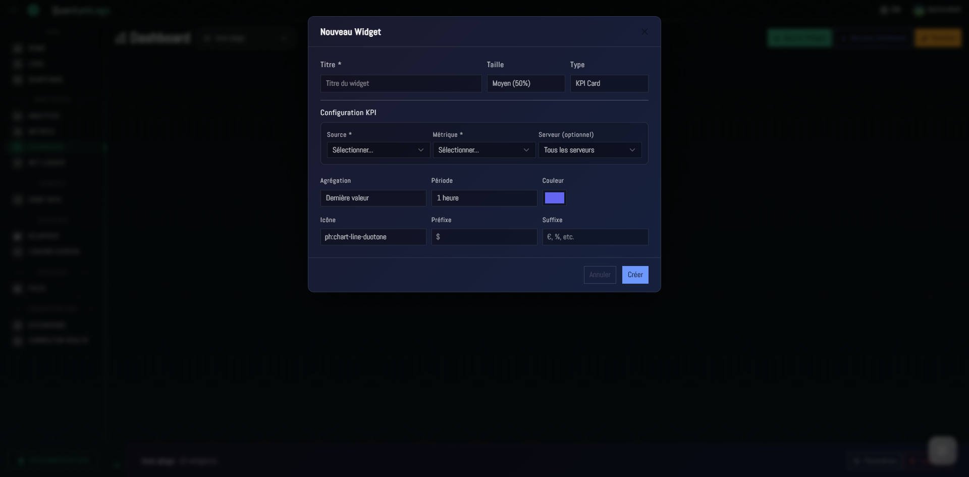 QuantumLogs Dashboard Widget - Custom dashboard widgets